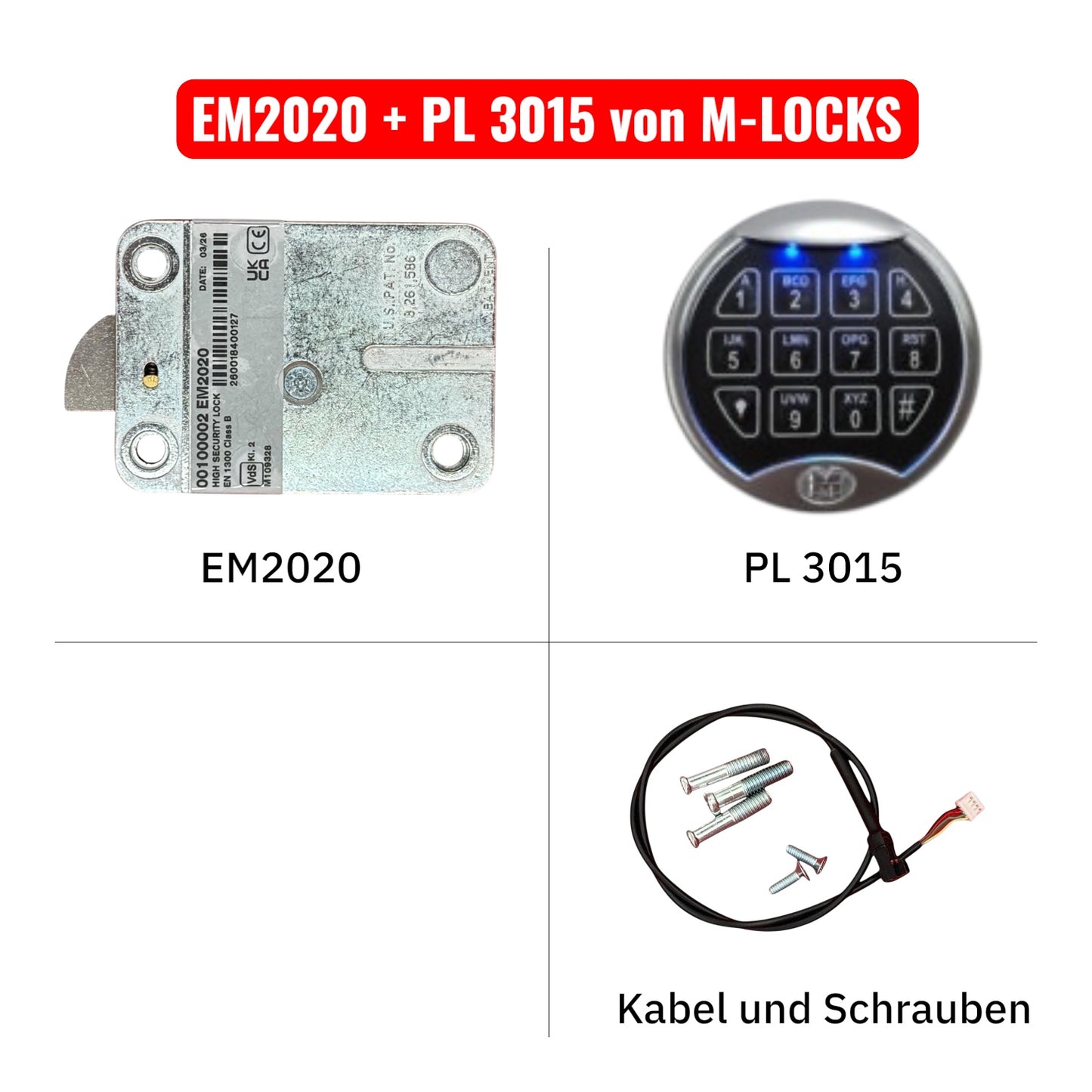 KOMPLETTSET EM2020 mit Eingabeeinheit von M-LOCKS