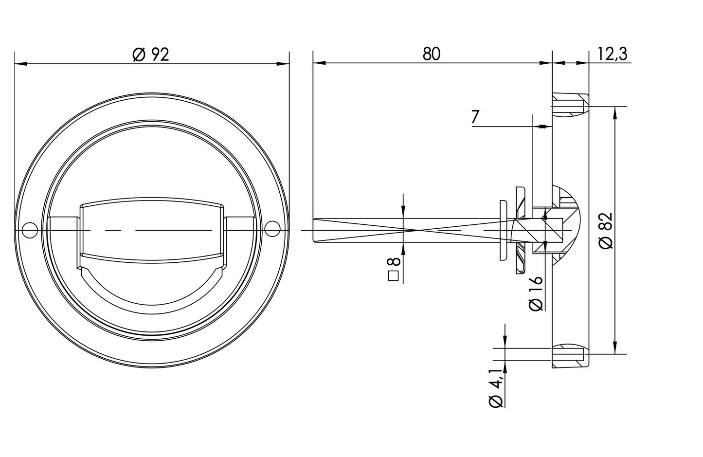 Folding handle for safes