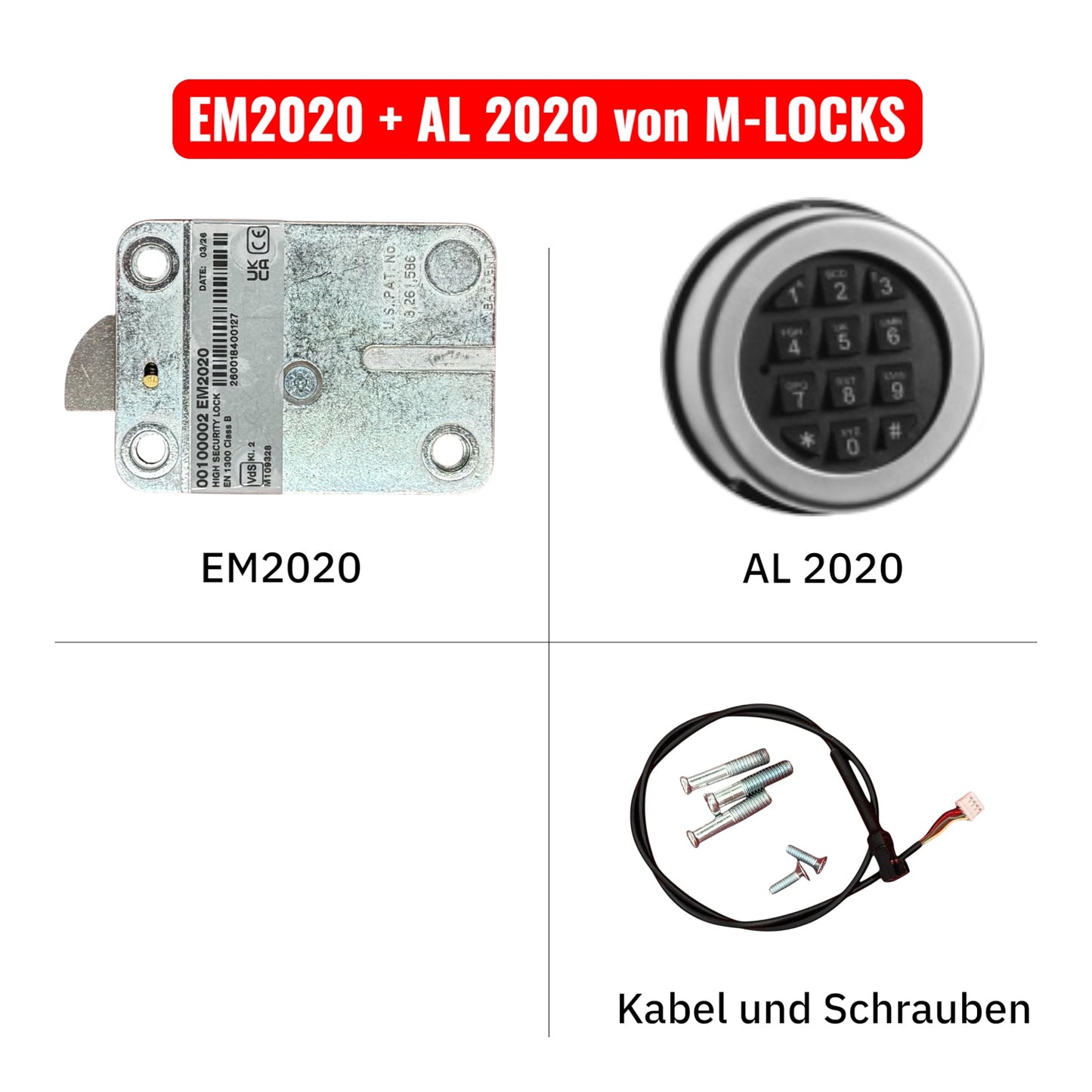 KOMPLETTSET EM2020 mit Eingabeeinheit von M-LOCKS