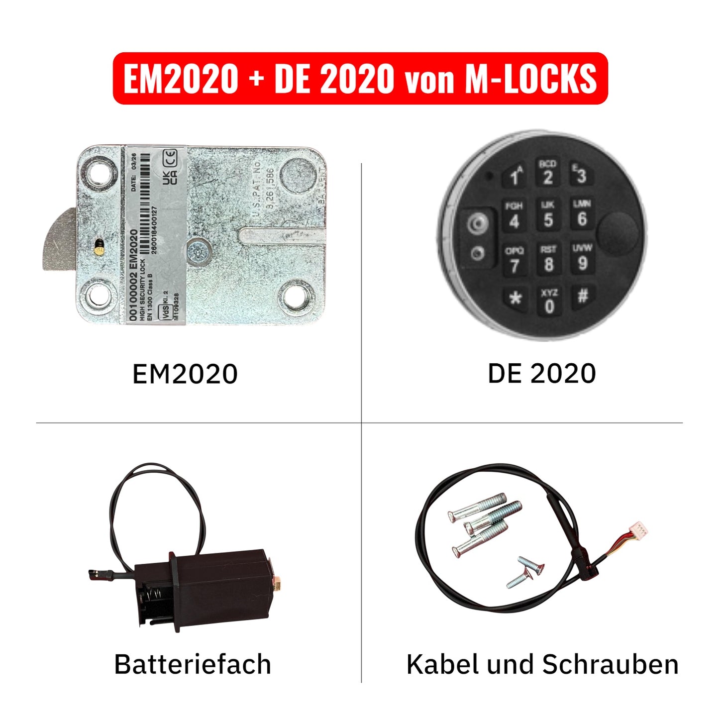 KOMPLETTSET EM2020 mit Eingabeeinheit von M-LOCKS