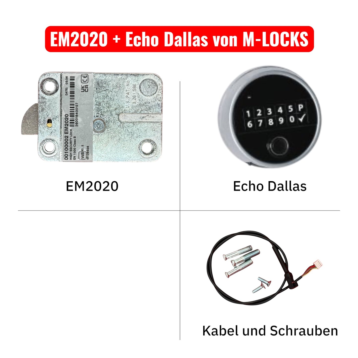 KOMPLETTSET EM2020 mit Eingabeeinheit von M-LOCKS