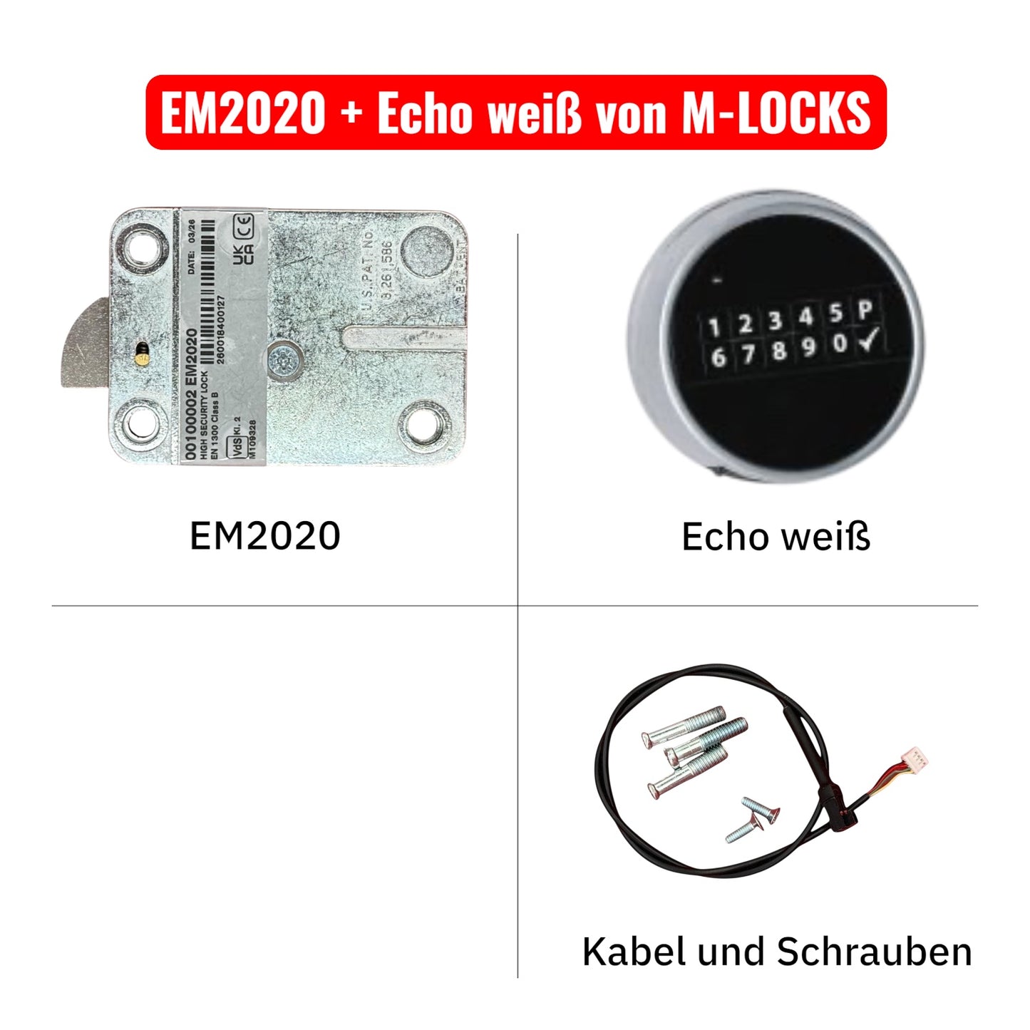 KOMPLETTSET EM2020 mit Eingabeeinheit von M-LOCKS