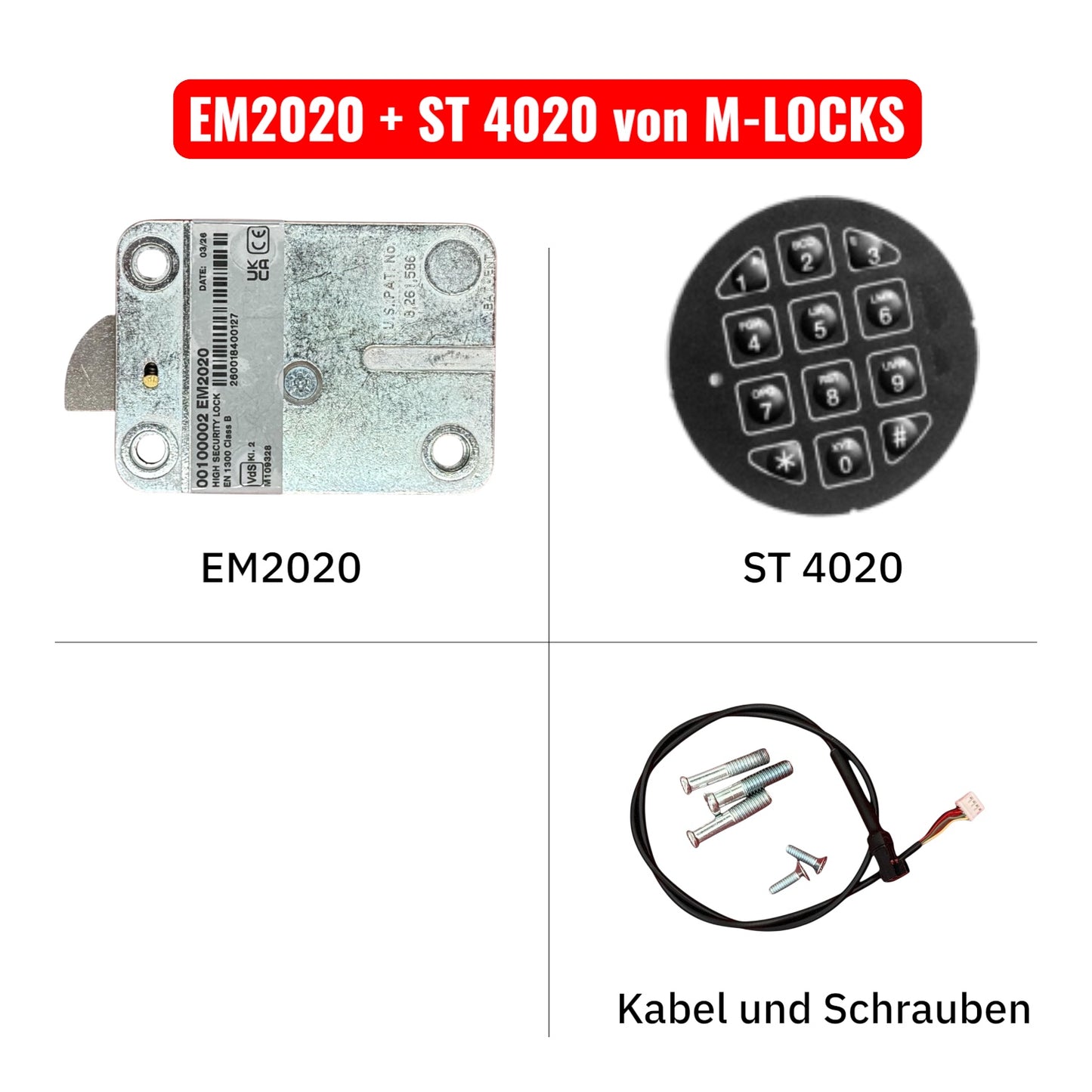 KOMPLETTSET EM2020 mit Eingabeeinheit von M-LOCKS