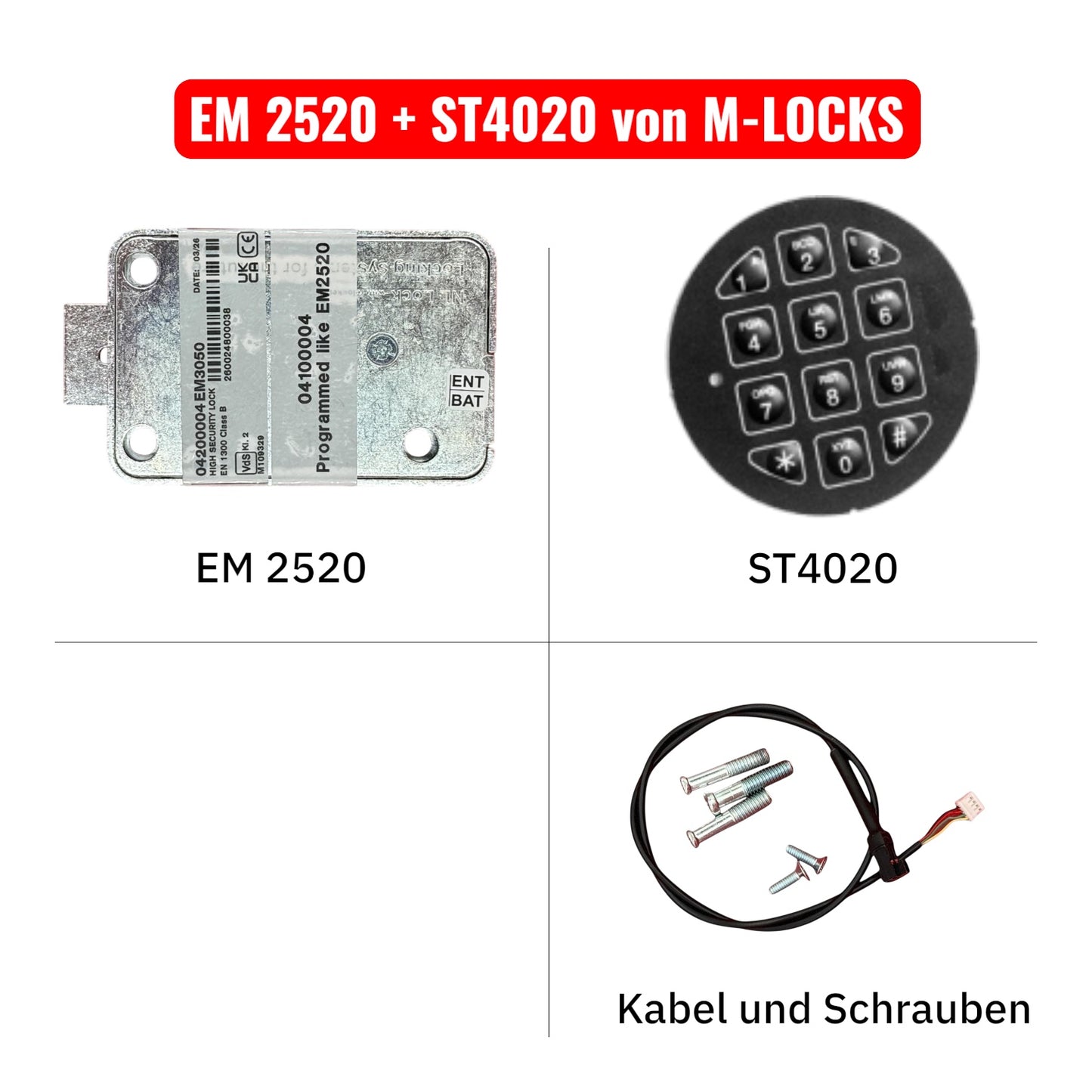 KOMPLETTSET EM2520 mit Eingabeeinheit von M-LOCKS