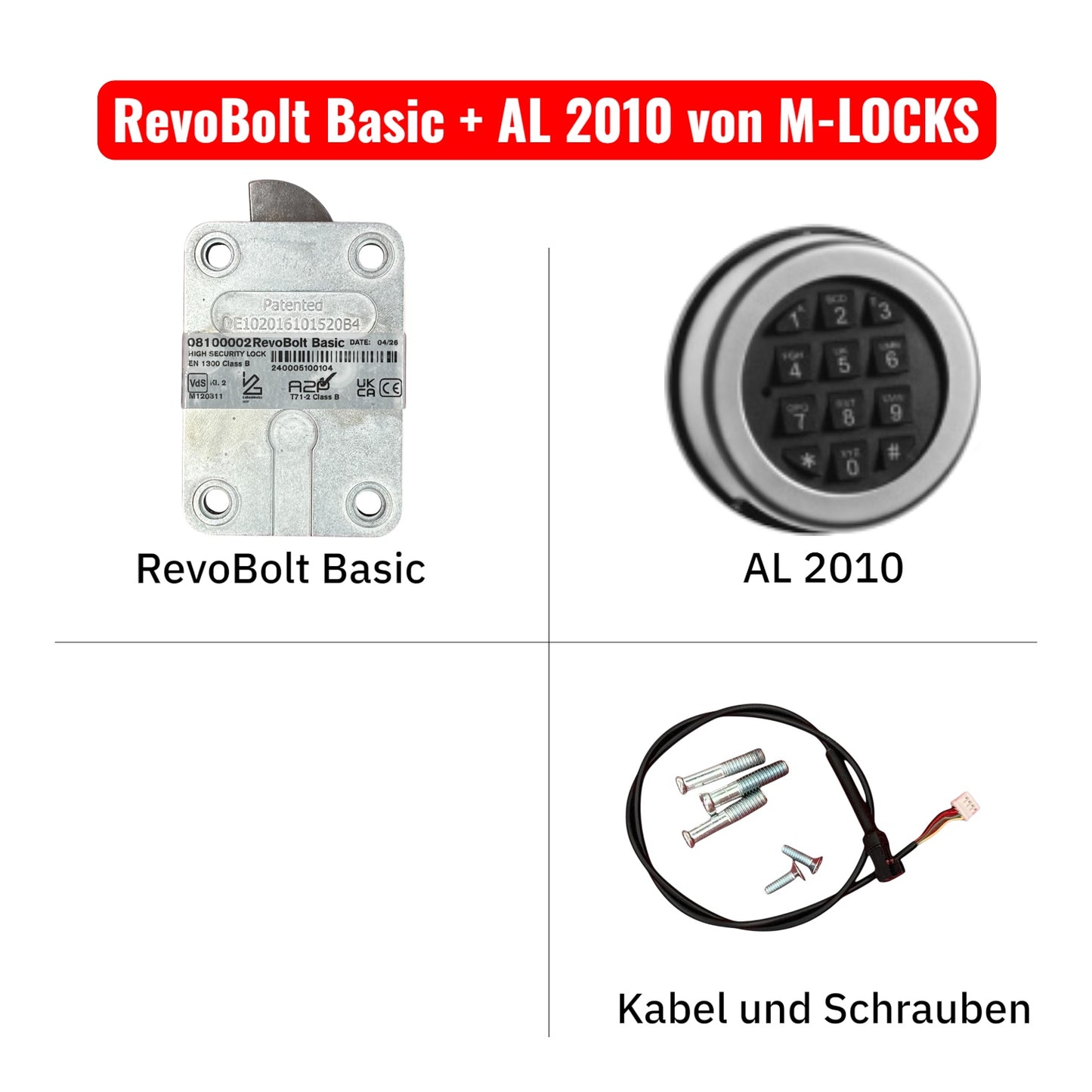 KOMPLETTSET RevoBolt mit Eingabeeinheit von M LOCKS