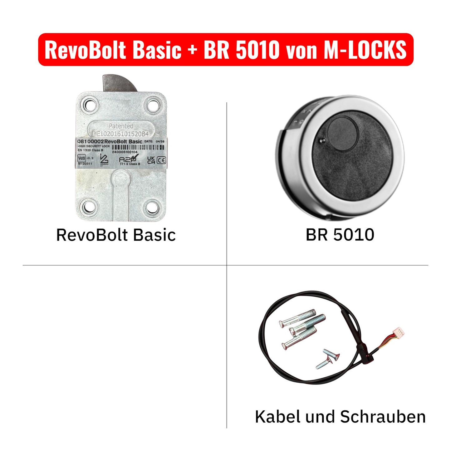 KOMPLETTSET RevoBolt mit Eingabeeinheit von M LOCKS