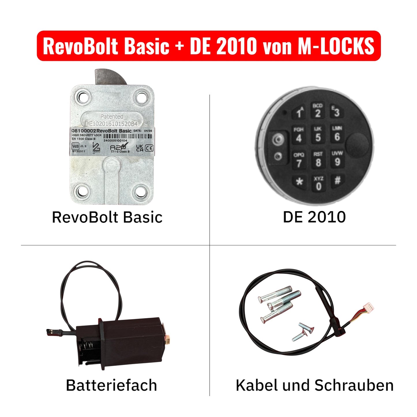 KOMPLETTSET RevoBolt mit Eingabeeinheit von M LOCKS