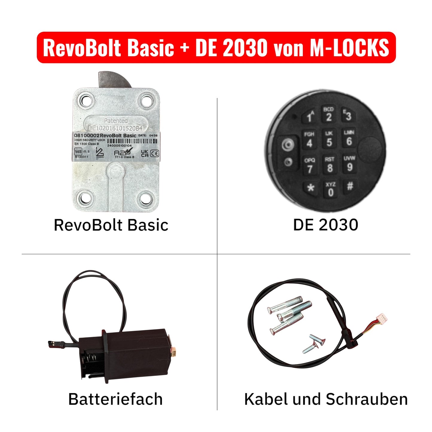 KOMPLETTSET RevoBolt mit Eingabeeinheit von M LOCKS