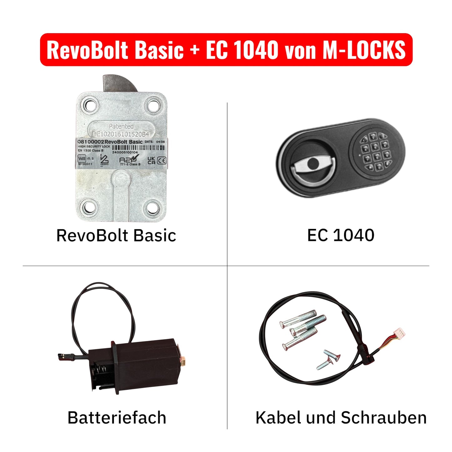 KOMPLETTSET RevoBolt mit Eingabeeinheit von M LOCKS