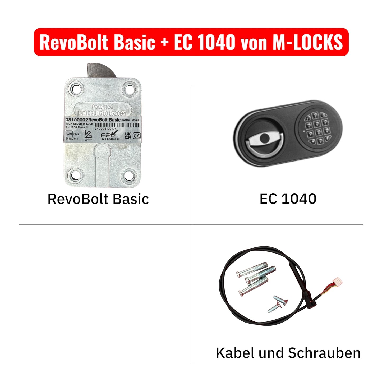 KOMPLETTSET RevoBolt mit Eingabeeinheit von M LOCKS