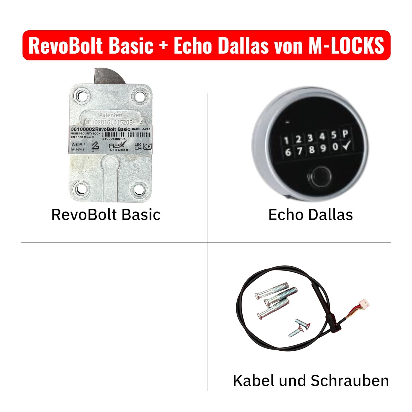 KOMPLETTSET RevoBolt mit Eingabeeinheit von M LOCKS
