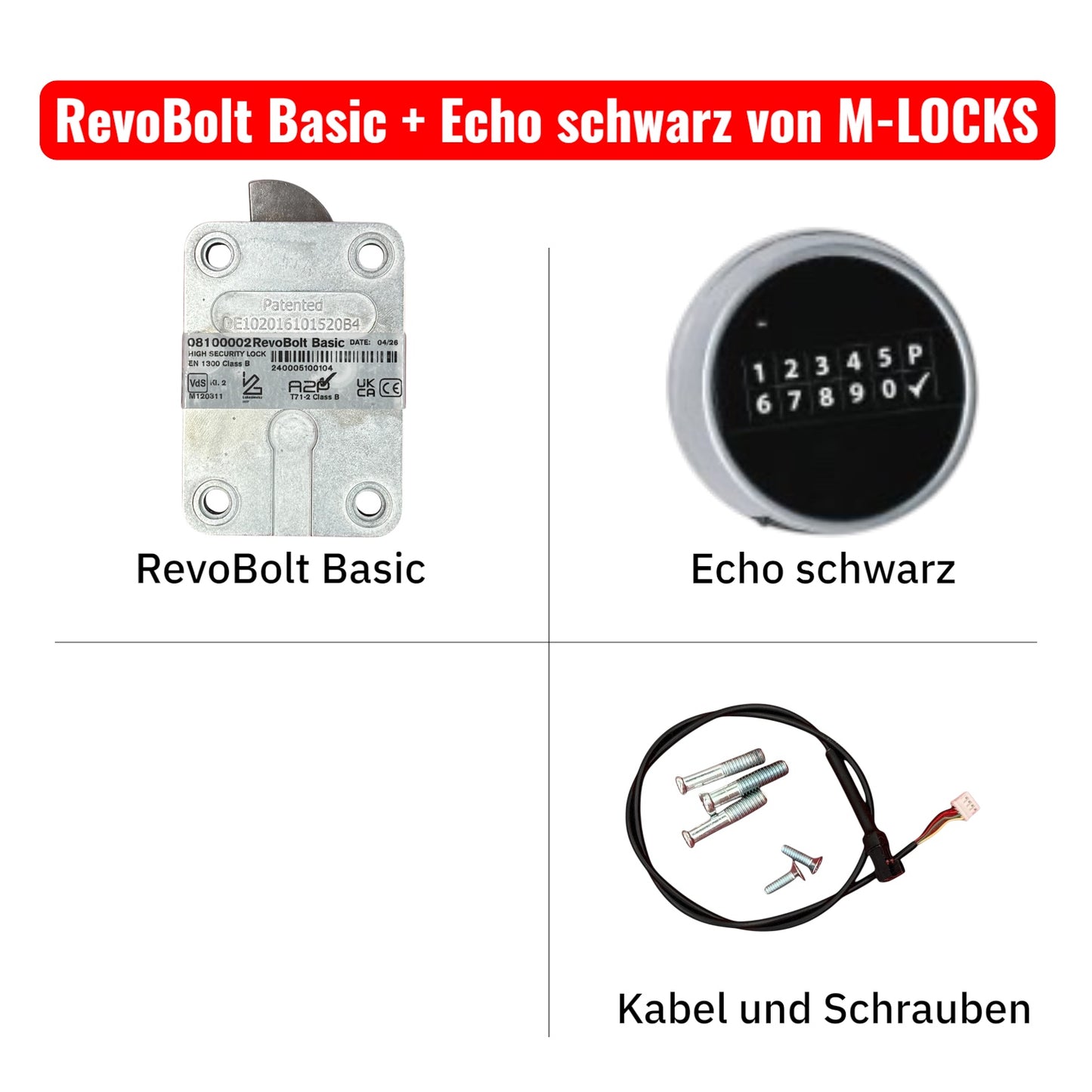 KOMPLETTSET RevoBolt mit Eingabeeinheit von M LOCKS