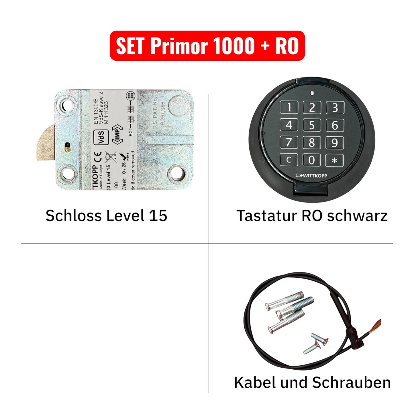 Primor 1000 Level 15 Tresorschloss Set kaufen