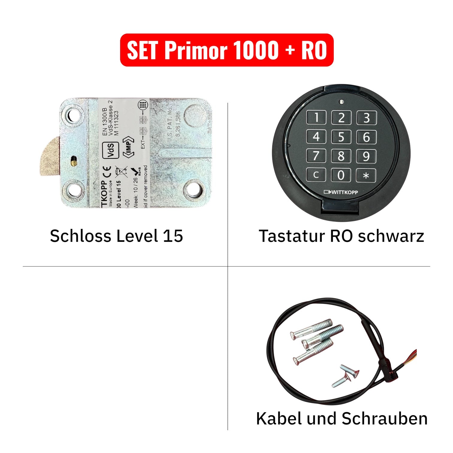 Primor 1000 Level 15 Tresorschloss Set kaufen