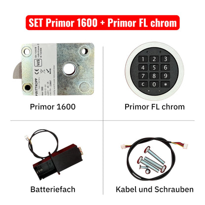 Komplettes Primor 1600 mit Primor FL matt verchromt Eingabeeinheit und Batteriefach