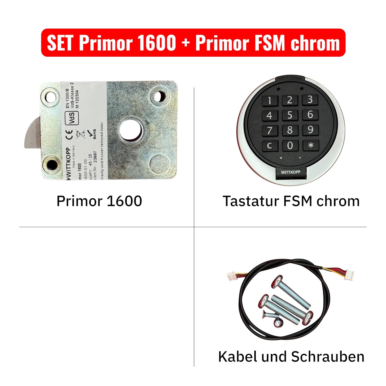 Komplettes Primor 1600 mit Primor FSM Chrom matt Eingabeeinheit 