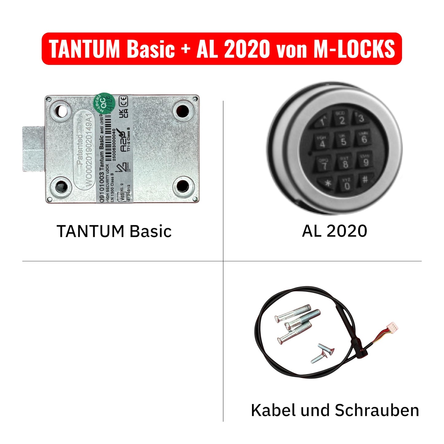 KOMPLETTSET TANTUM mit Eingabeeinheit von M-LOCKS