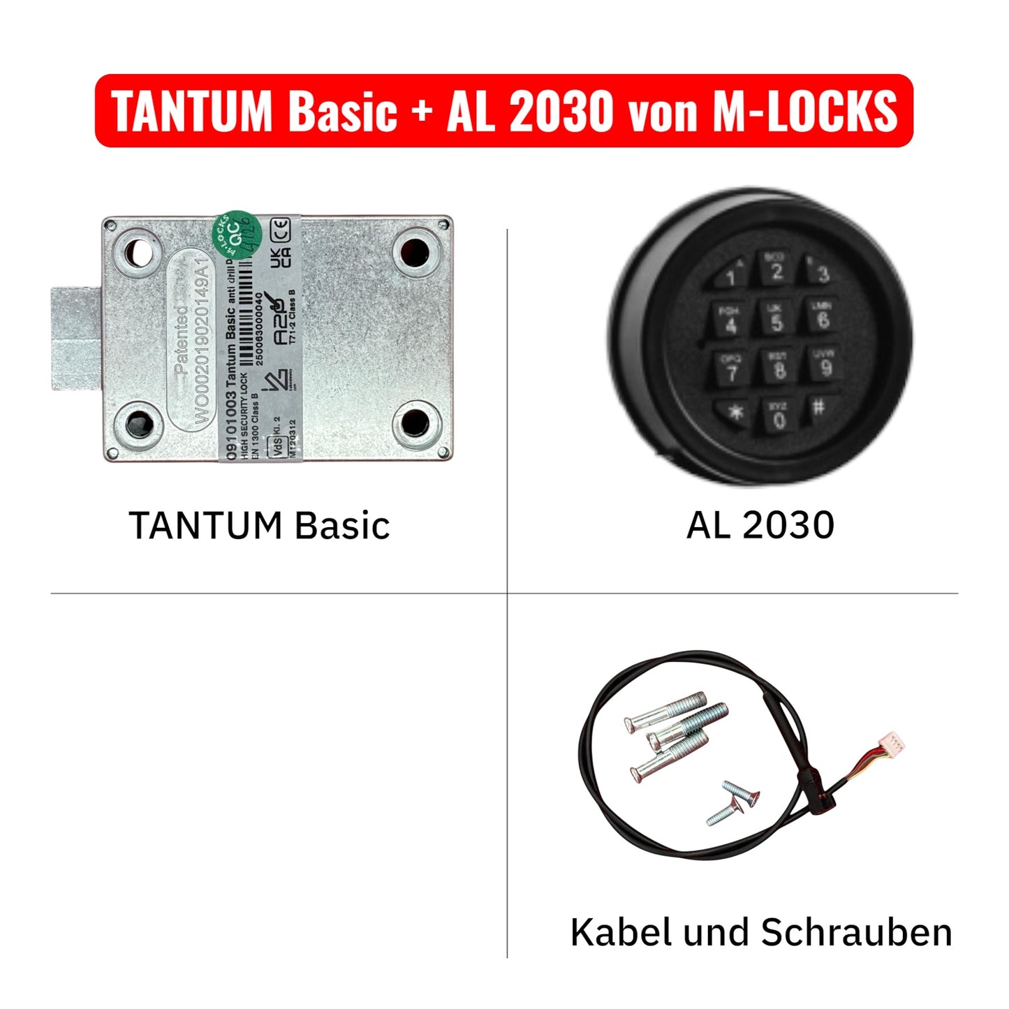 KOMPLETTSET TANTUM mit Eingabeeinheit von M-LOCKS