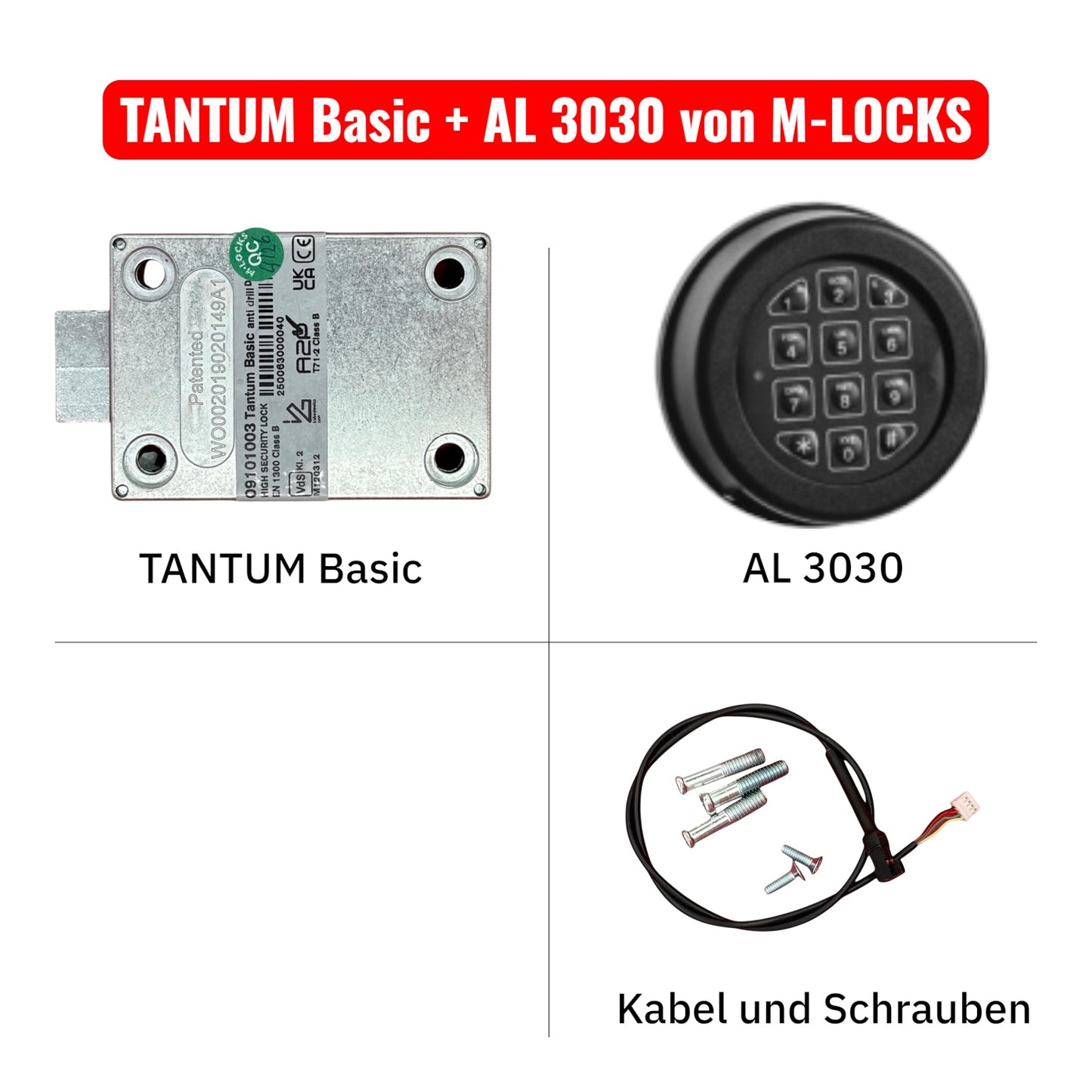KOMPLETTSET TANTUM mit Eingabeeinheit von M-LOCKS