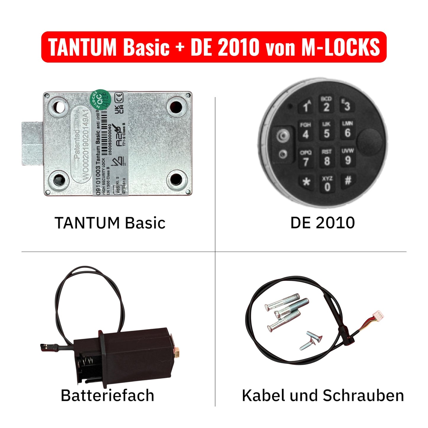 KOMPLETTSET TANTUM mit Eingabeeinheit von M-LOCKS