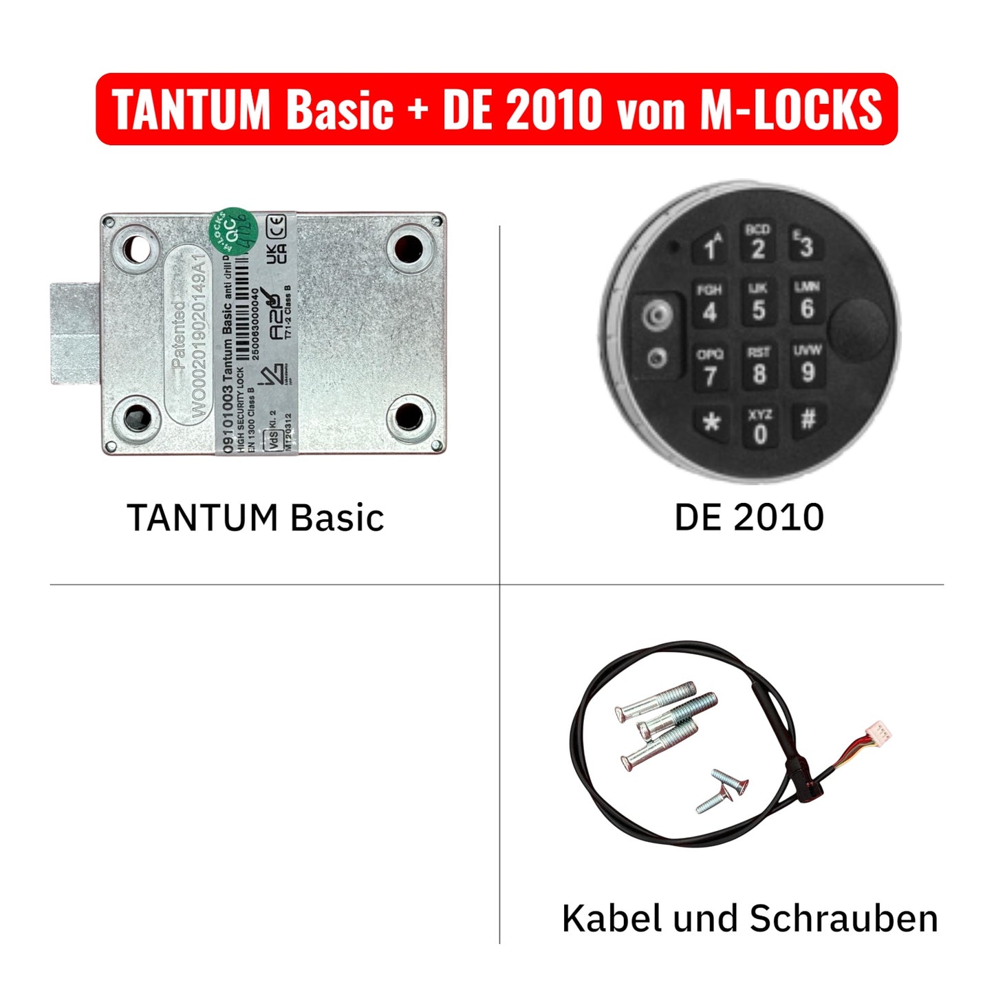 KOMPLETTSET TANTUM mit Eingabeeinheit von M-LOCKS