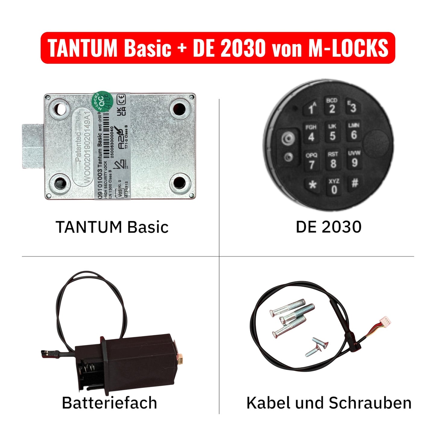 KOMPLETTSET TANTUM mit Eingabeeinheit von M-LOCKS