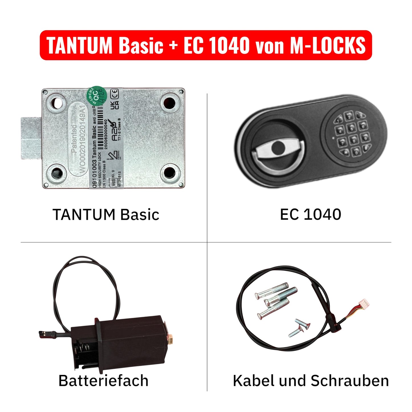 KOMPLETTSET TANTUM mit Eingabeeinheit von M-LOCKS