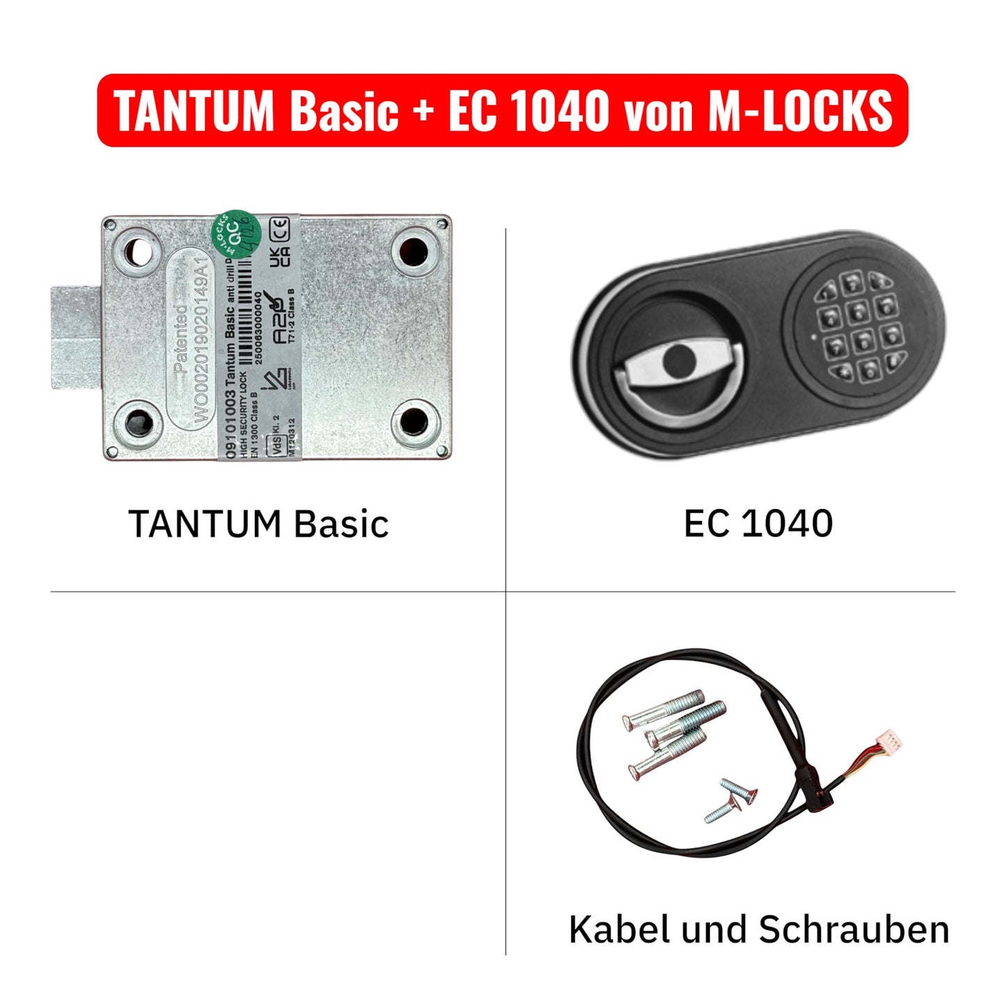 KOMPLETTSET TANTUM mit Eingabeeinheit von M-LOCKS
