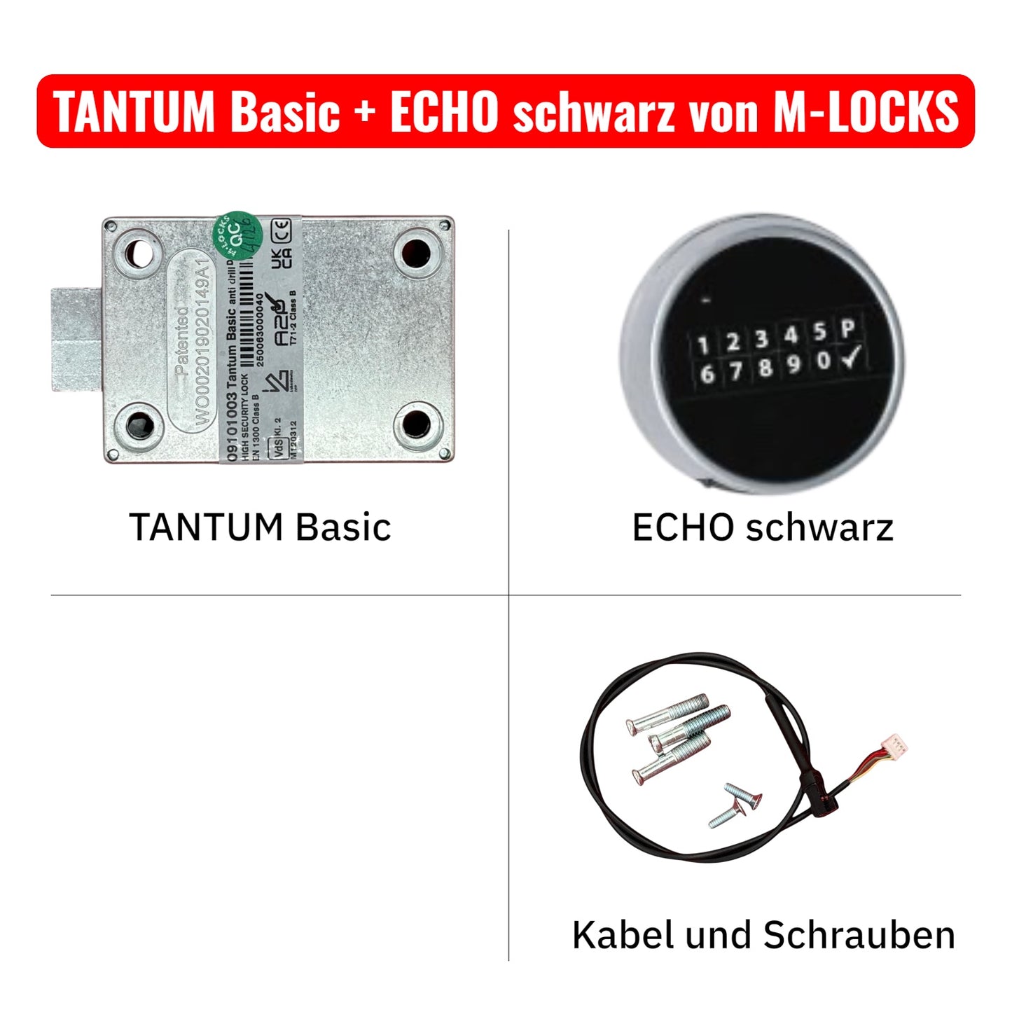 KOMPLETTSET TANTUM mit Eingabeeinheit von M-LOCKS