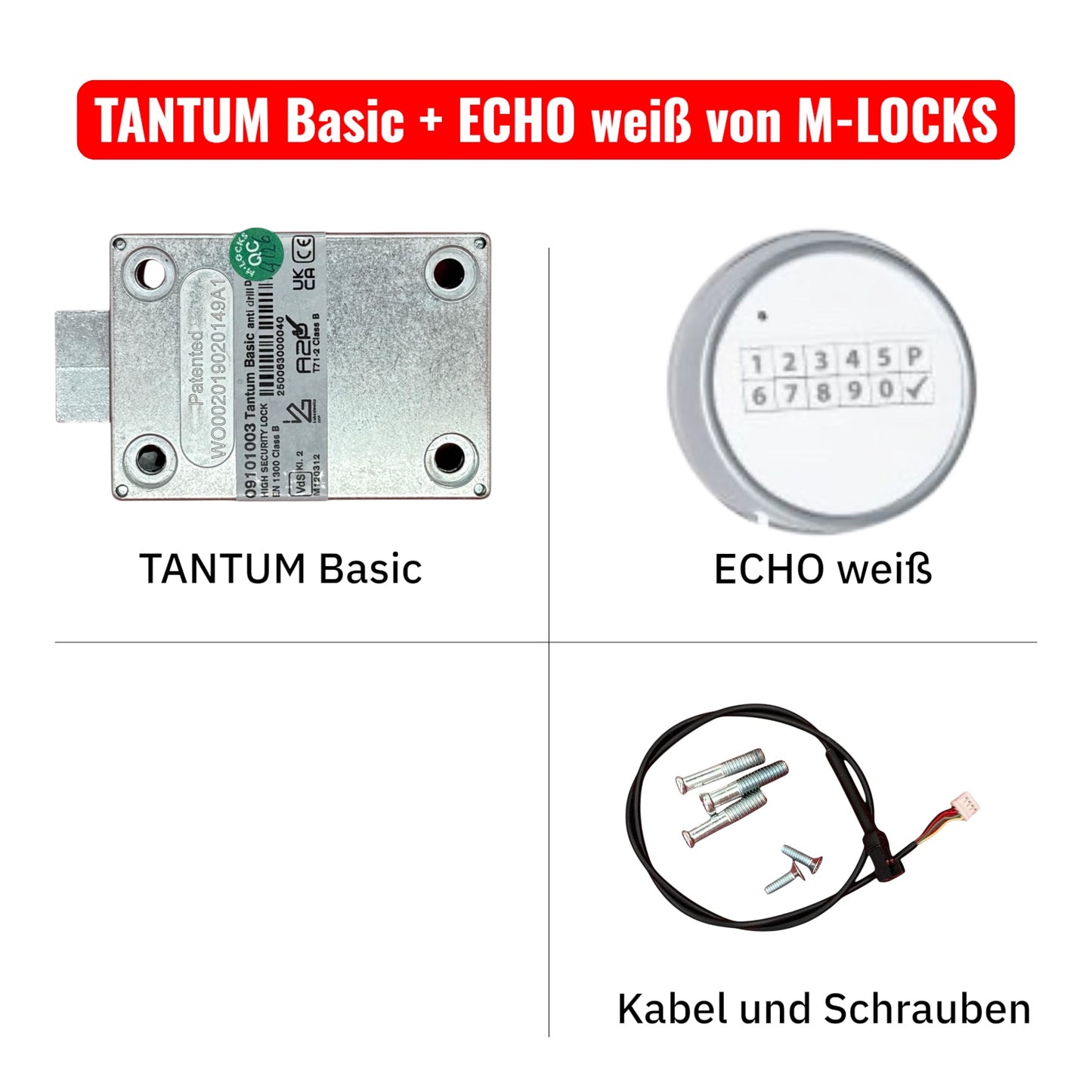 KOMPLETTSET TANTUM mit Eingabeeinheit von M-LOCKS