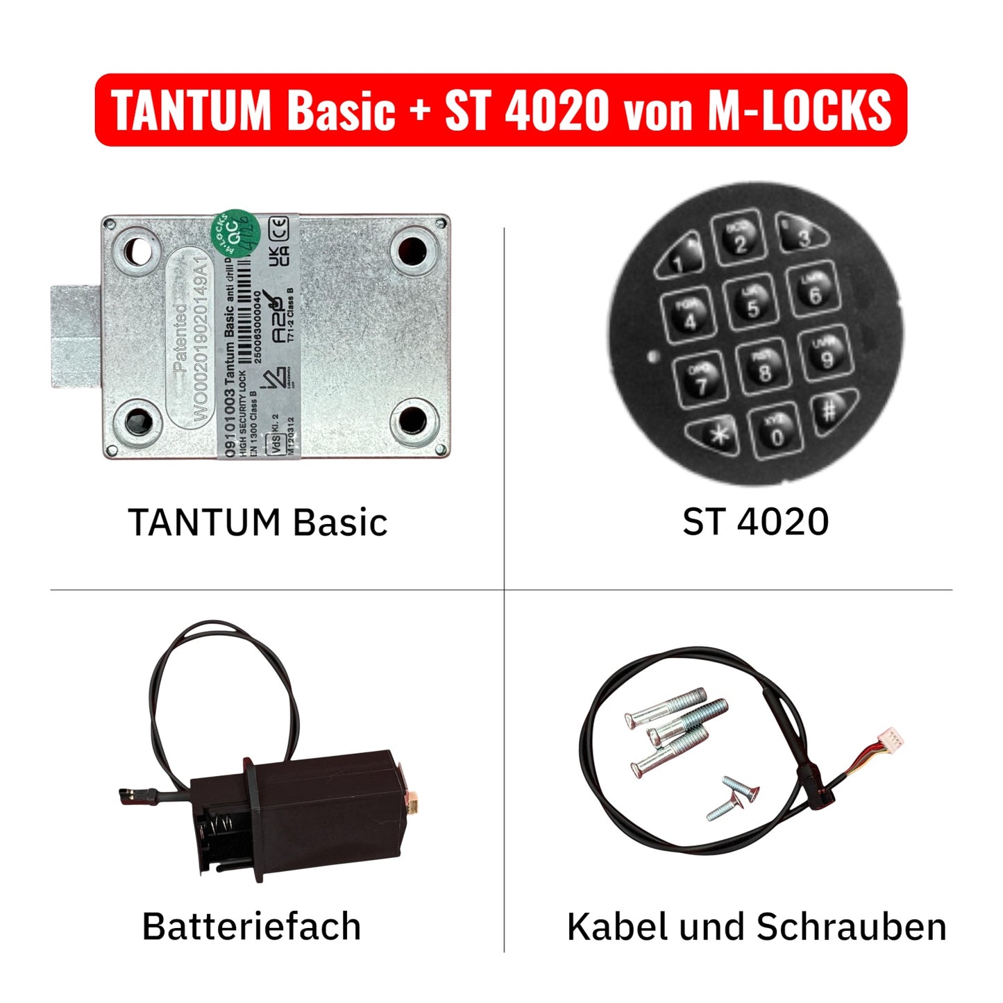 KOMPLETTSET TANTUM mit Eingabeeinheit von M-LOCKS