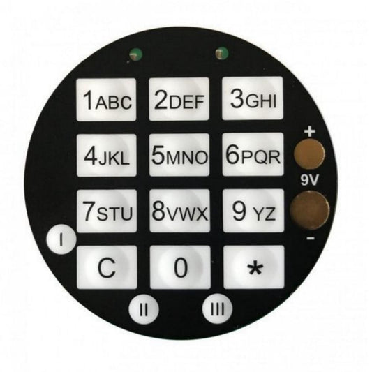 Ablackierte Tastatur für Außeneinsatz Elektronikschloß GST DFS S S+99 SA