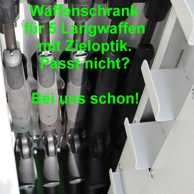 Waffenschrank Shooter LUNTE (1700x440x380) 5 LW Kl. 0 EN 1143-1