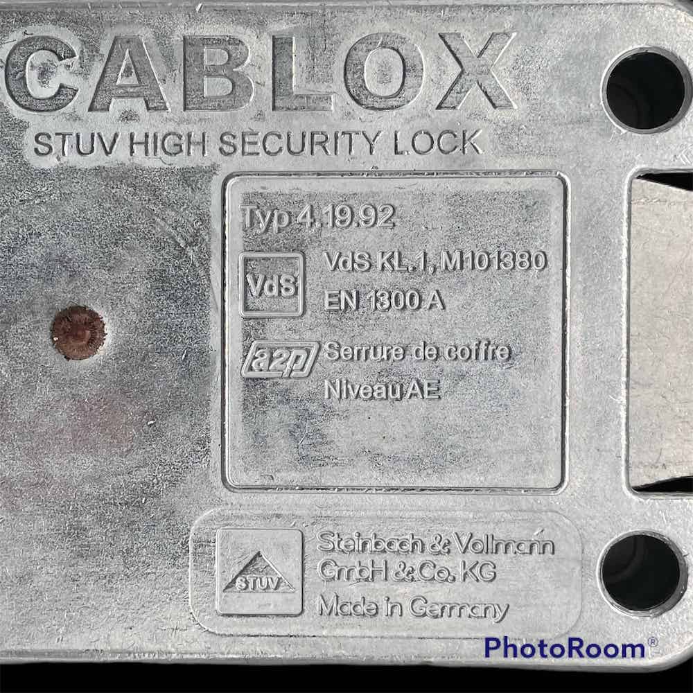 Tresorschloss STUV 4.19.92 CABLOX von Carl Wittkopp – Tresor-schloss
